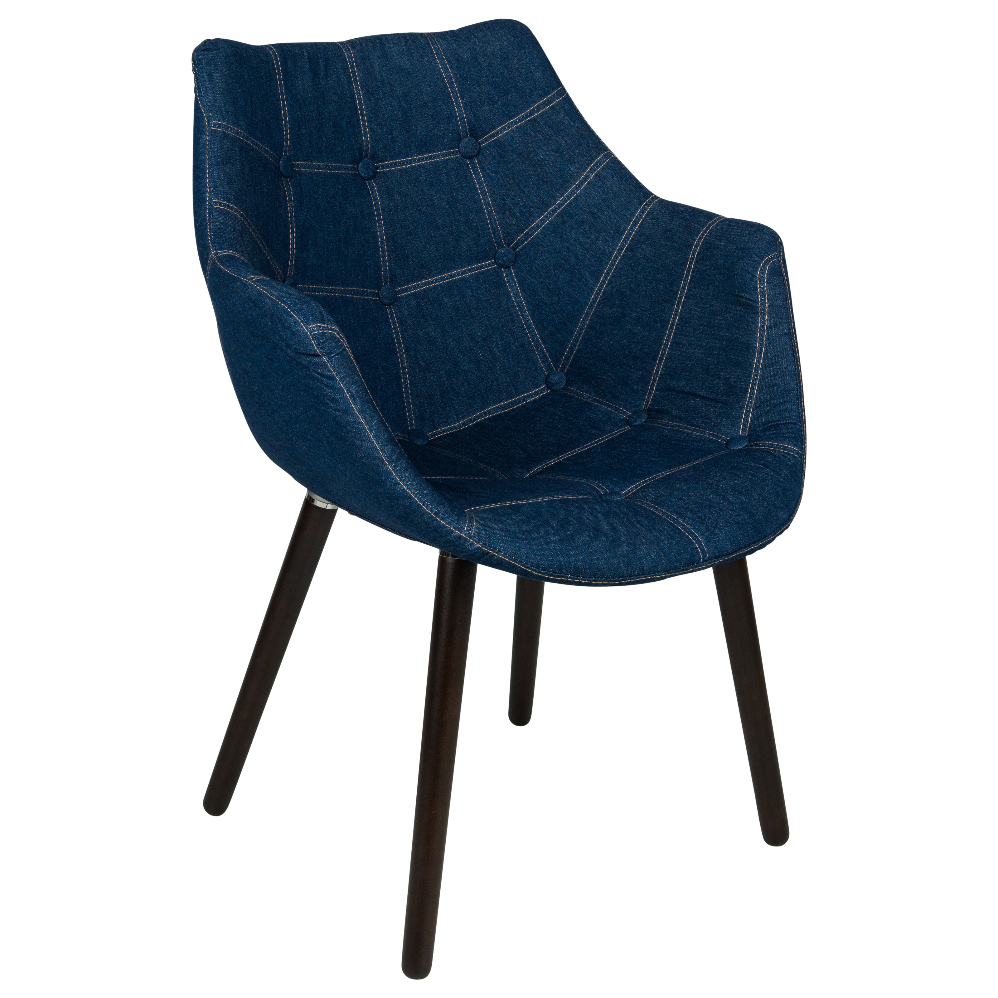 Hugo Tufted Denim Lounge Chair